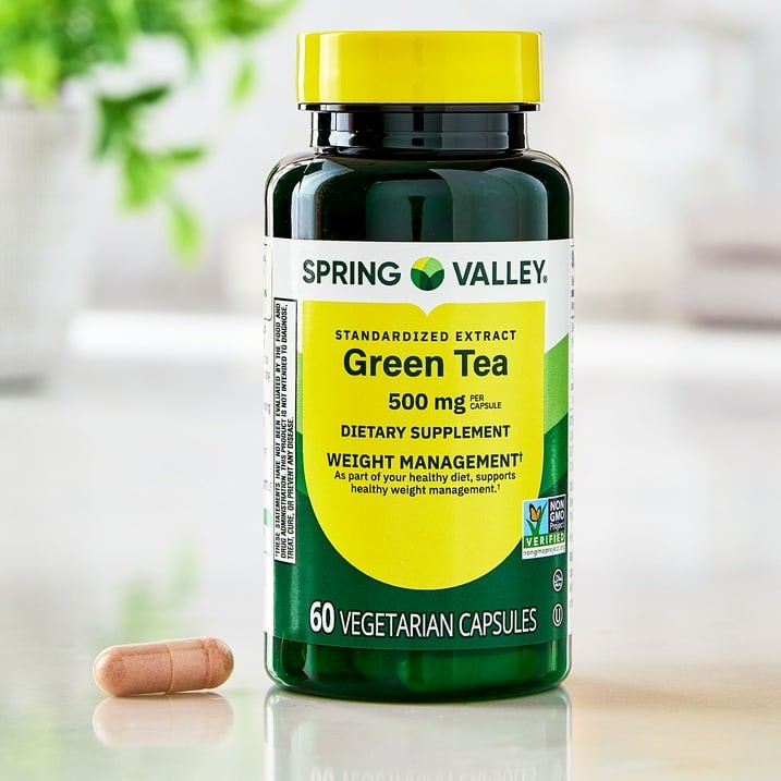 3 Pack Spring Valley Green Tea Extract 500 mg Vegetarian Capsules 60 Count