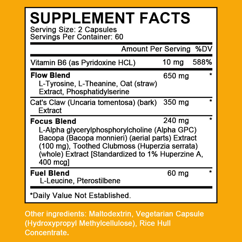 Alpha Brain Memory & Focus – 30/60/120 Capsules – Best before 08/2026 -…
