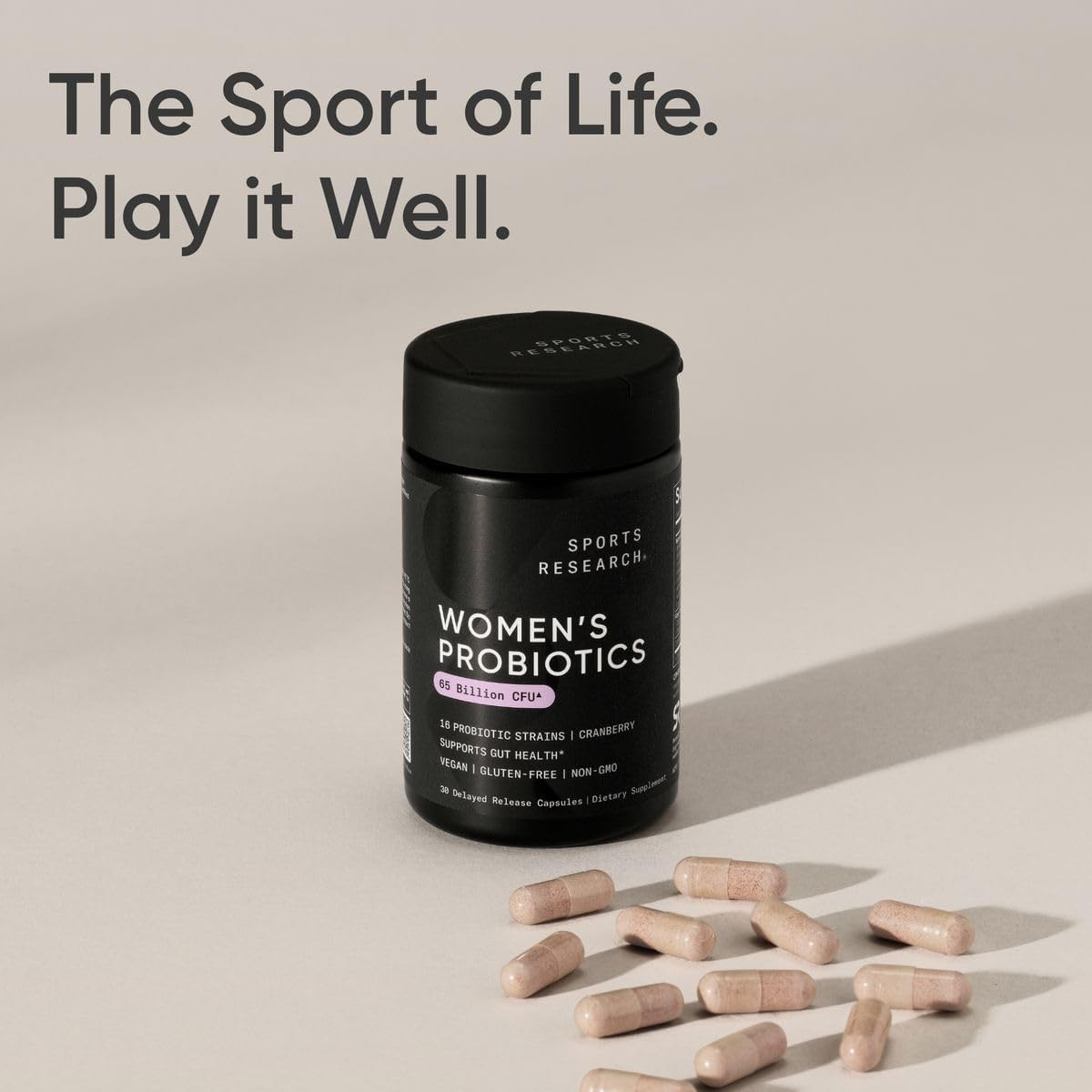 Sports Research Women’S Probiotics with Prebiotics, 65 Billion CFU – Vegan Capsu