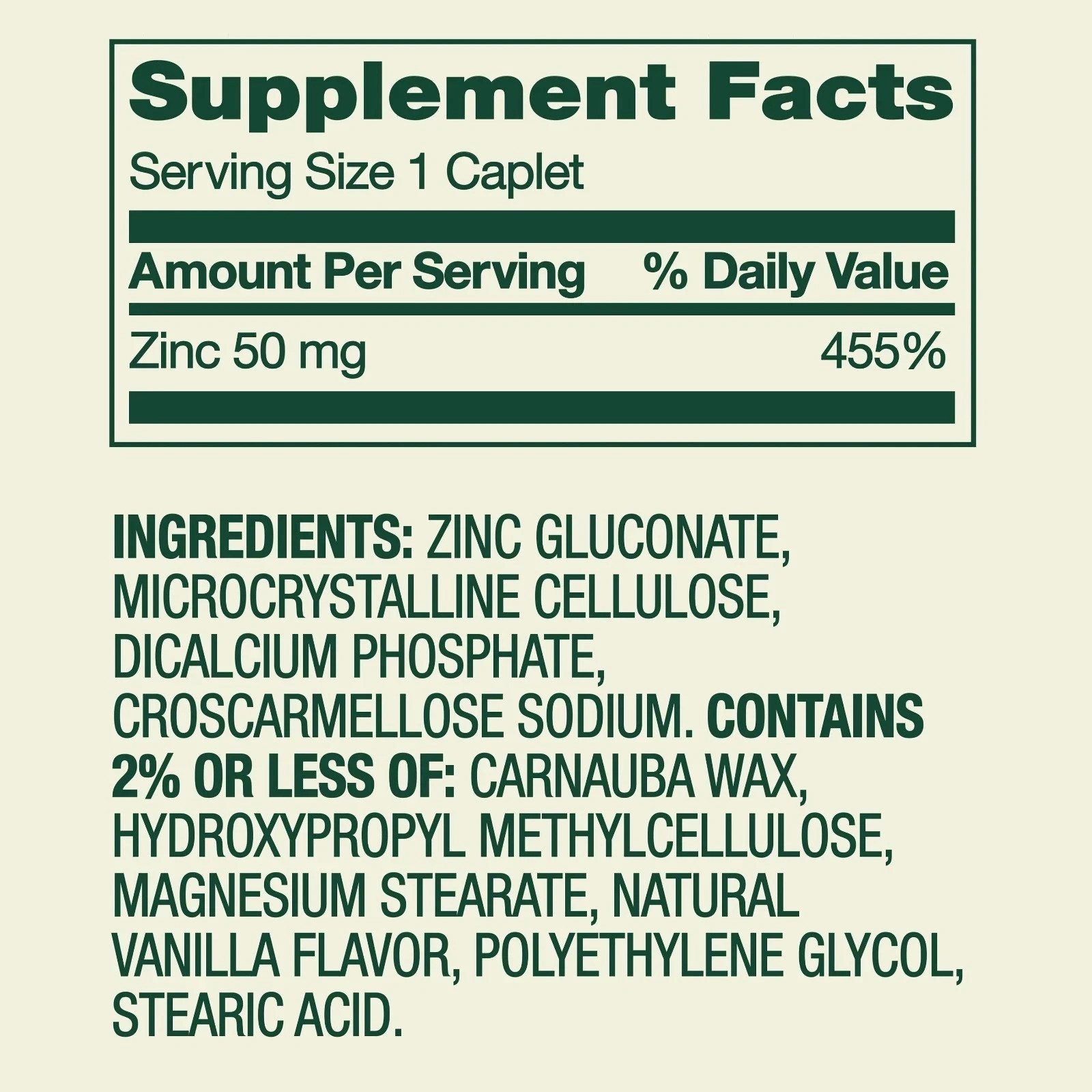 2 Pack Spring Valley Zinc Dietary Supplement for Immune Health 50mg 200 Cap Ea