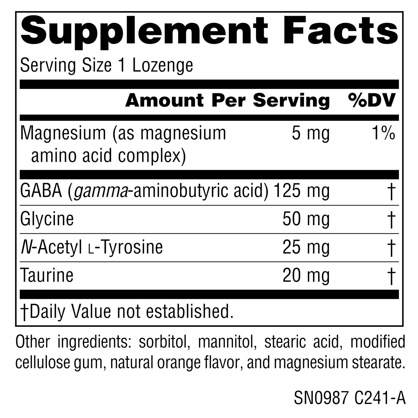 Source Naturals GABA Calm 60 Count Orange Lozenges