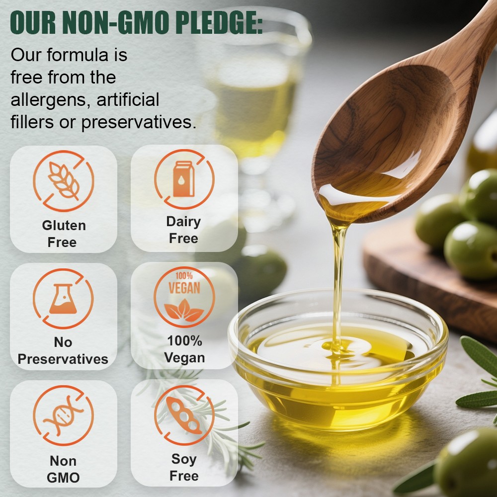 Olive Oil 2000mg 300 Capsules Heart Wellness Dietary Supplement