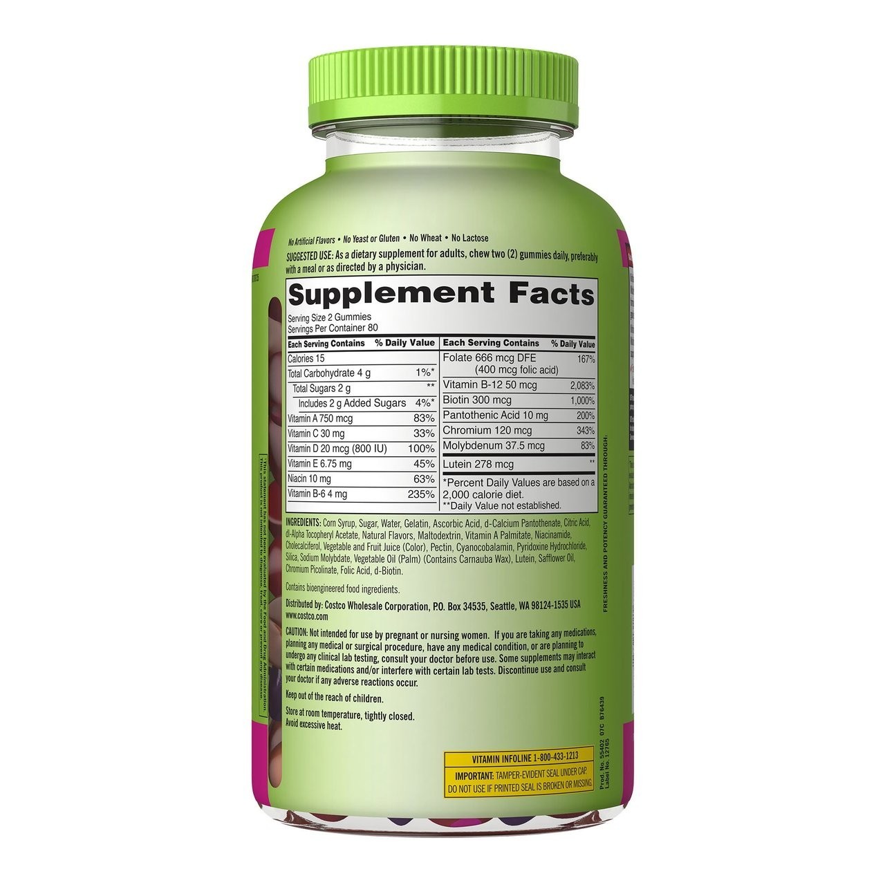 Kirkland Signature Adult Multivitamin, 320 Gummies – Fresh! – Fast Shipping