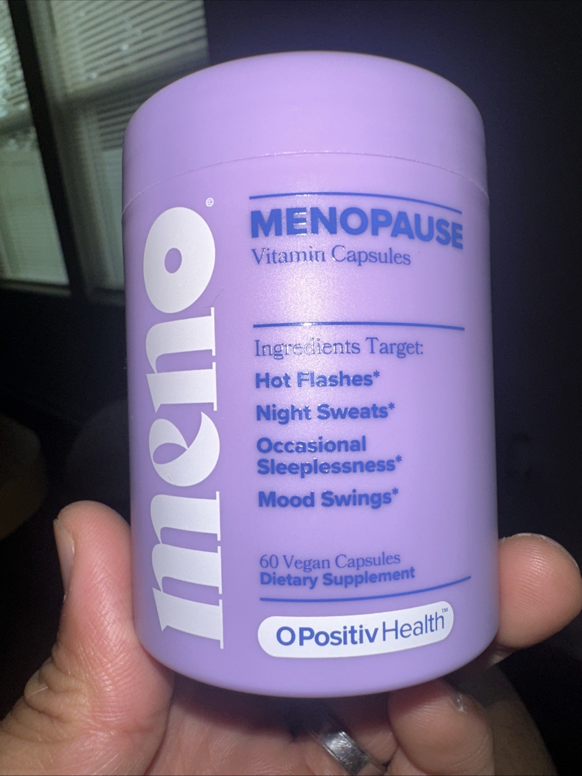 O Positiv MENO Vitamins for Menopause 60 VegCaps Exp 08/27 free shipping!