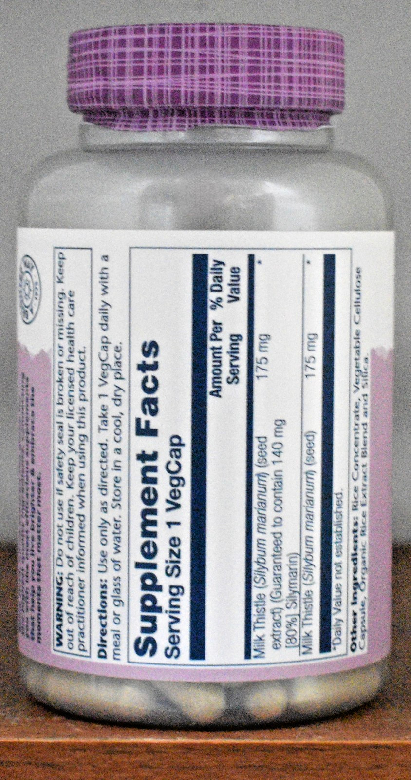 Solaray Milk Thistle 175 mg 120 Capsules Vital Extracts 175mg 120 VegCaps