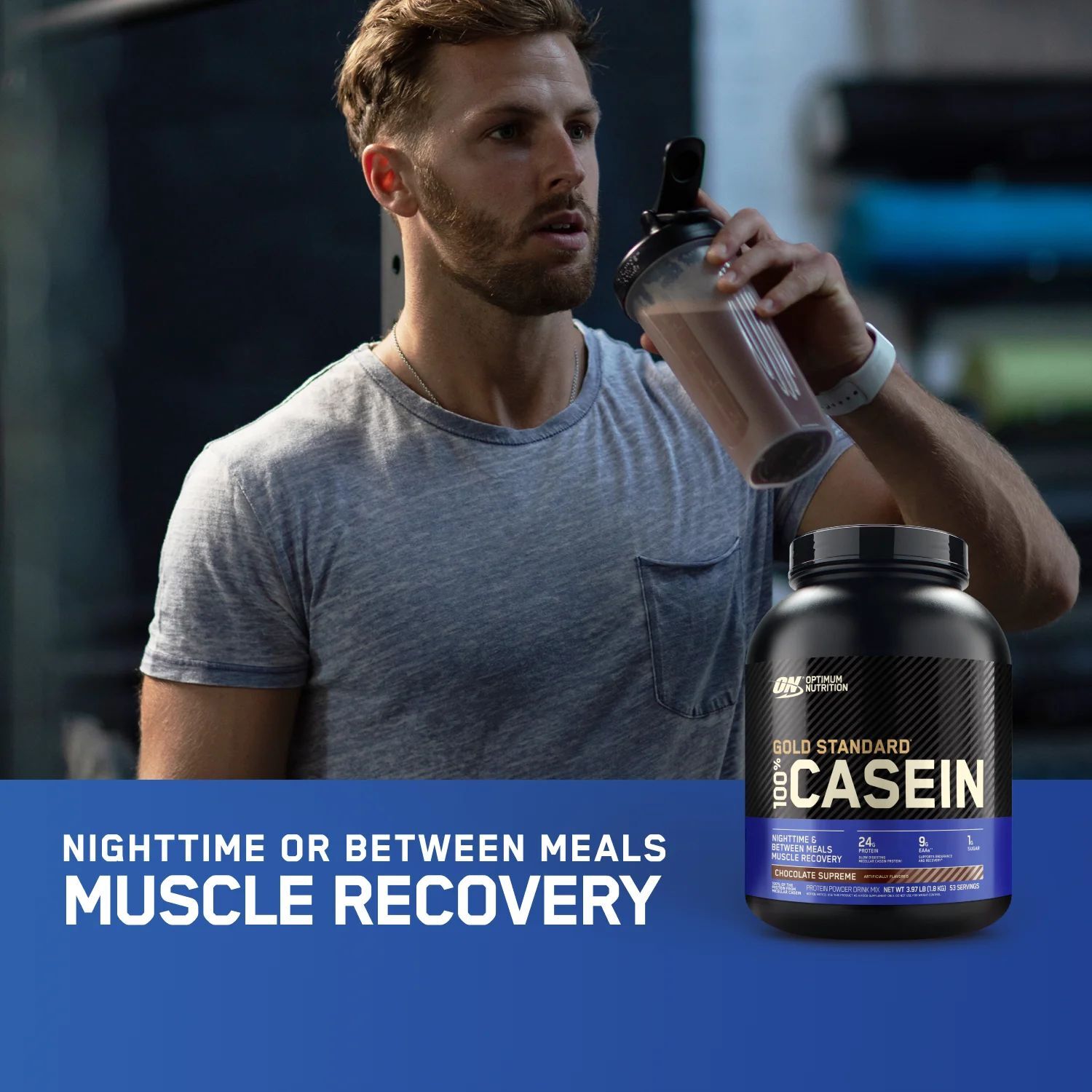 Optimum Nutrition Gold Standard 100% Micellar Casein Protein Creamy Vanilla, 2lb