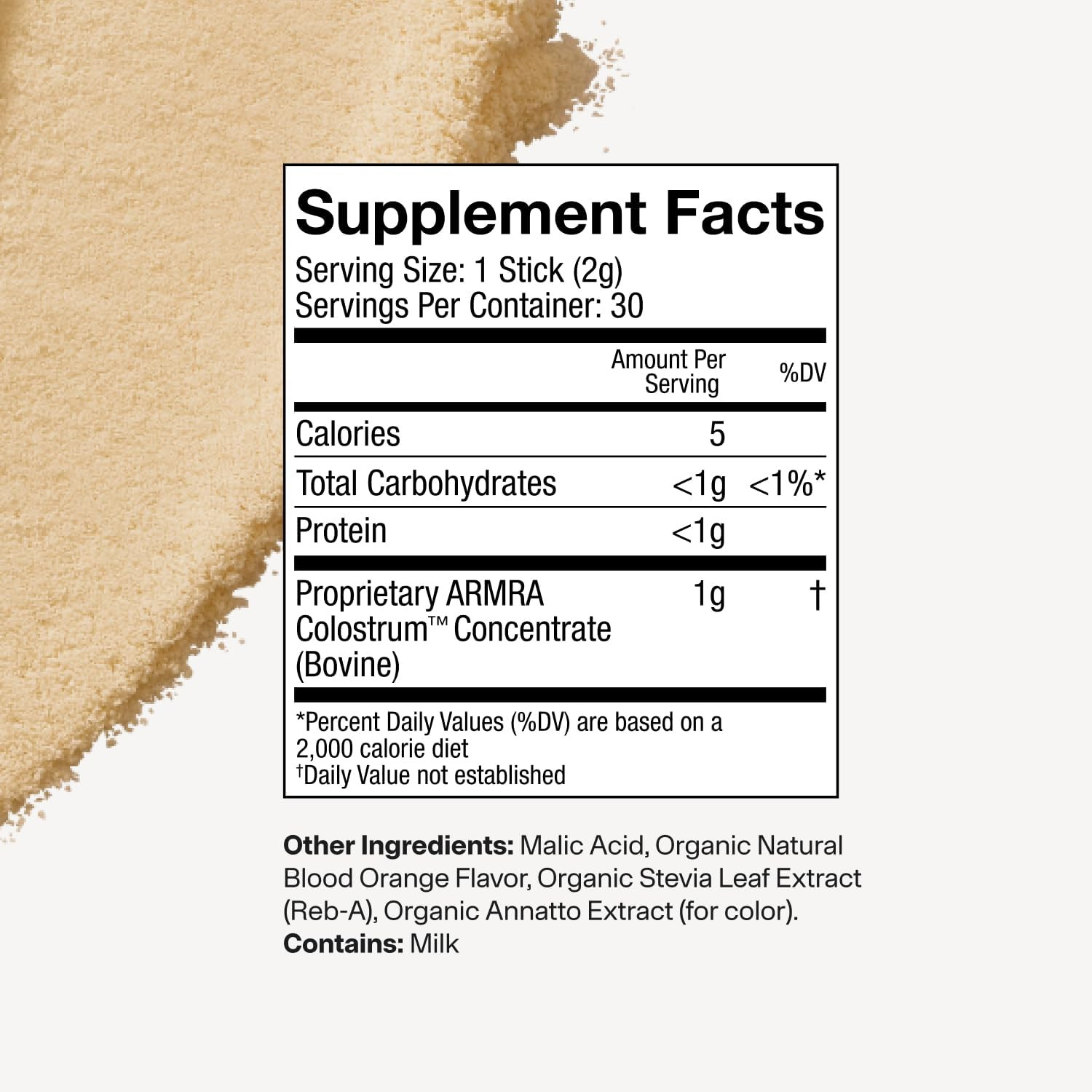 ARMRA Colostrum™ Powder | Blood Orange | Gut Health & Bloating | Skin & Hair | I