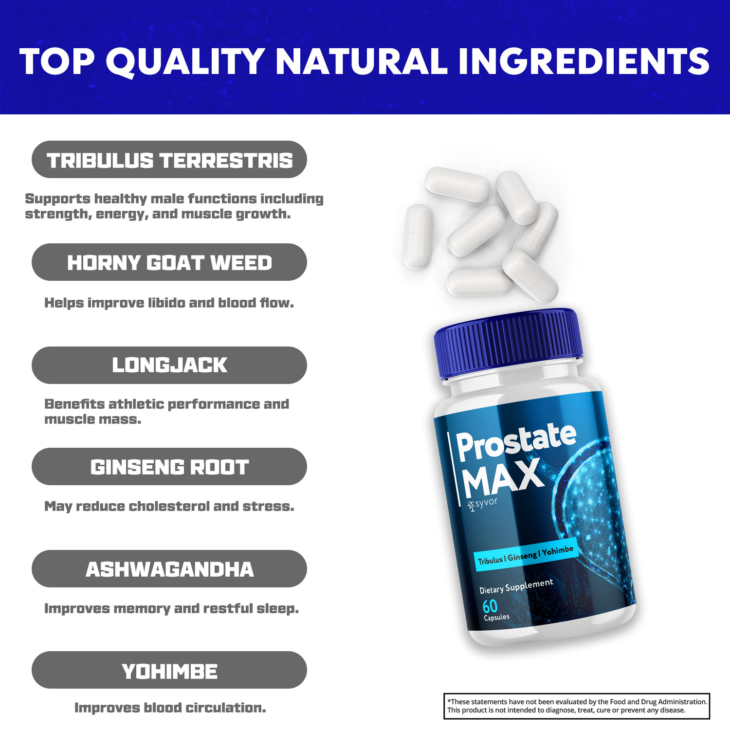 Prostate Max Formula Supplement Natural Vitamin for Health & Wellness 120 Caps
