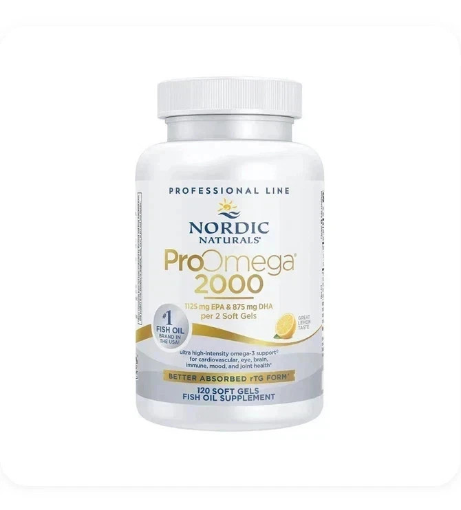 Nordic Naturals ProOmega 2000-D – Concentrated Omega-3s with Vitamin D3, 120 Ct