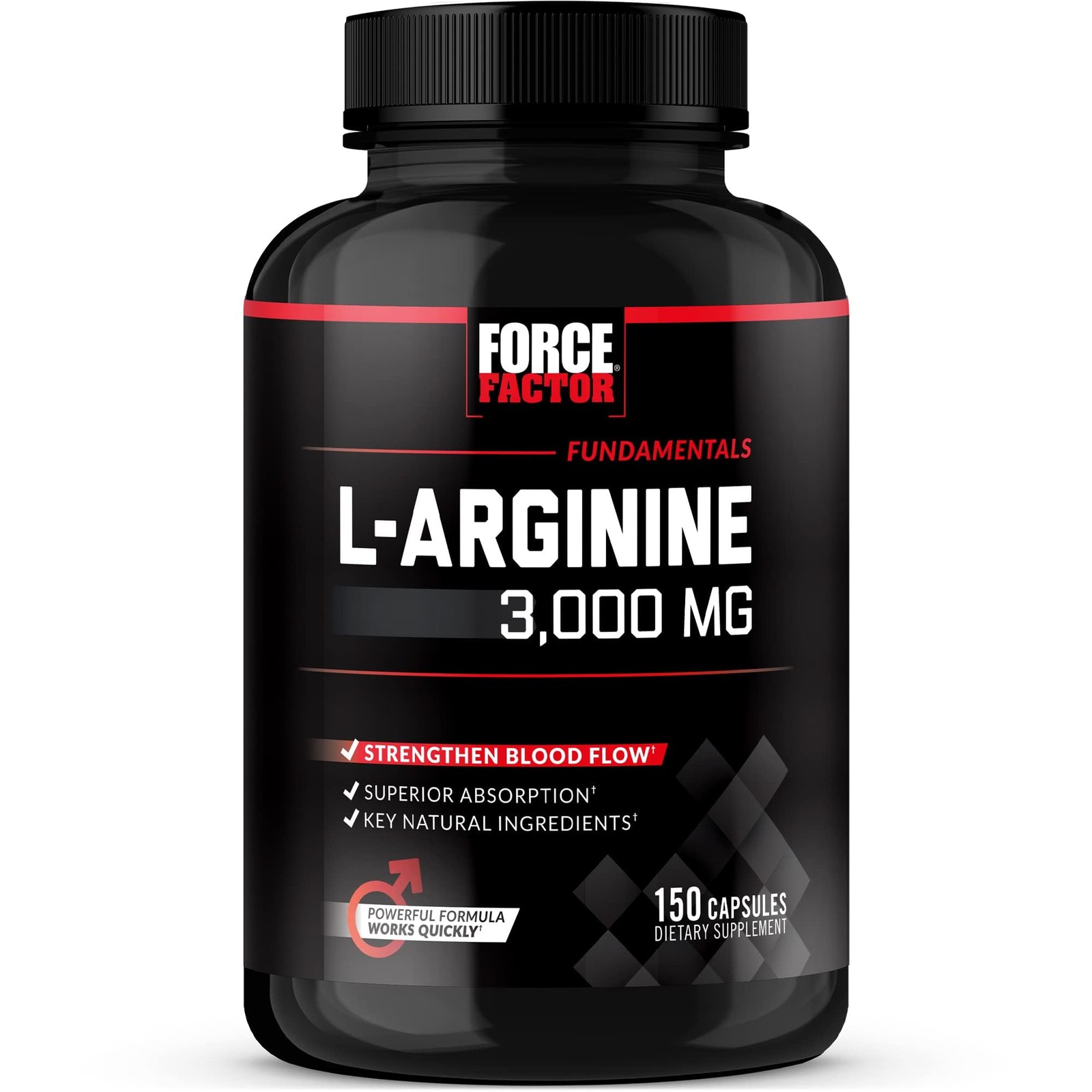 Force Factor L-Arginine 3000 MG, Extra Strength Nitric Oxide & Circulation Boost