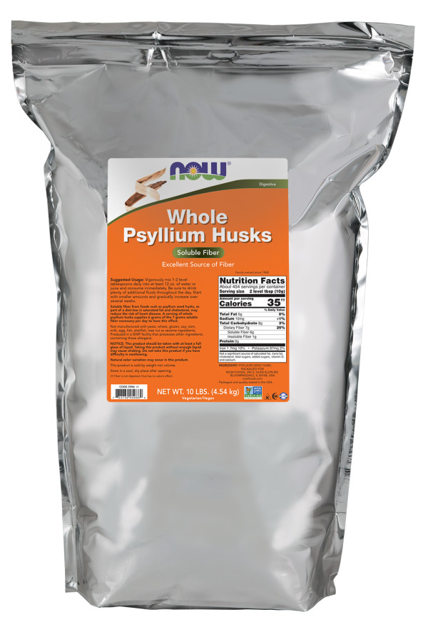Now Foods Psyllium Husks Whole 10lb