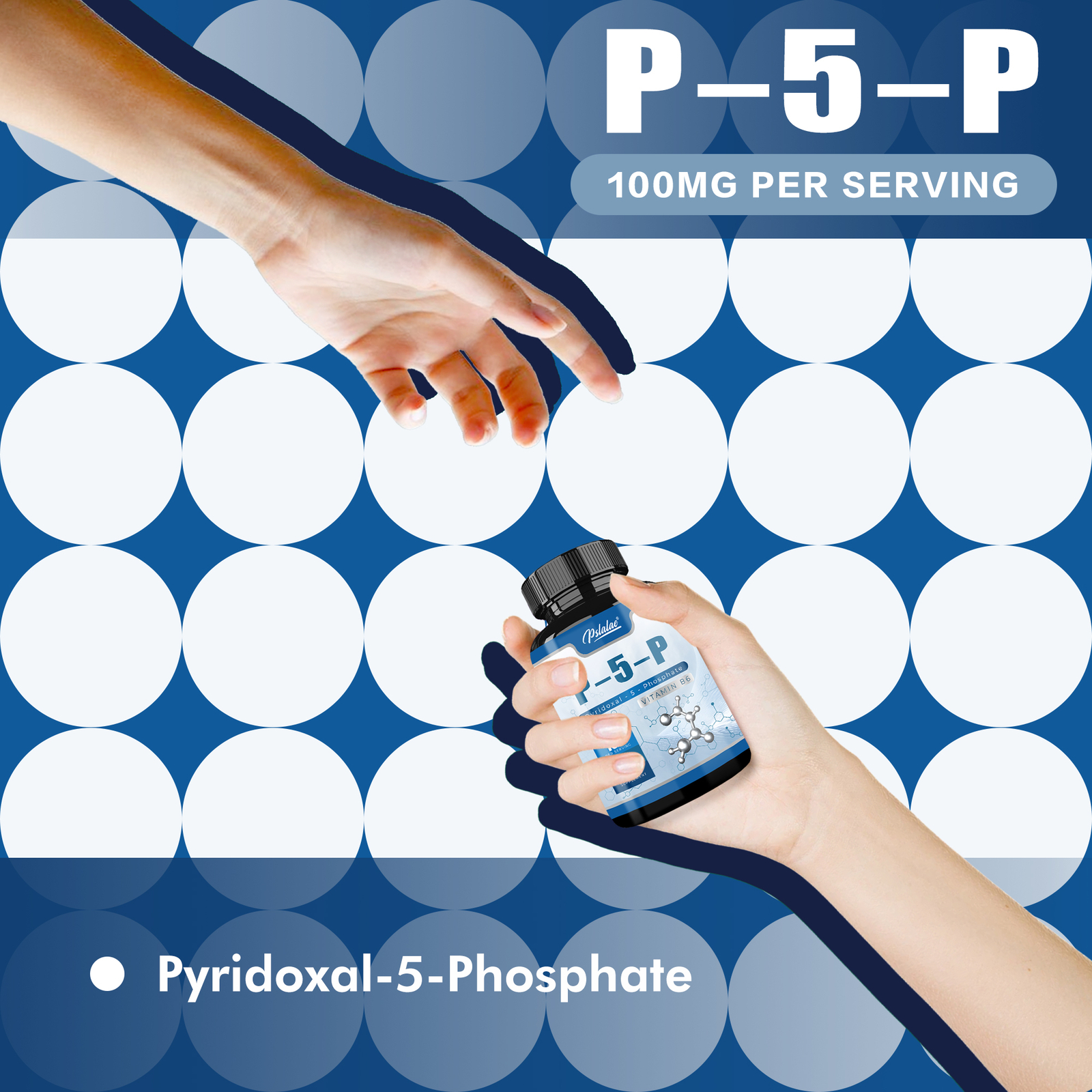 P-5-P Capsules 100mg – Vitamin B6 Supplement, PMS & Fatigue, for Inflammatory