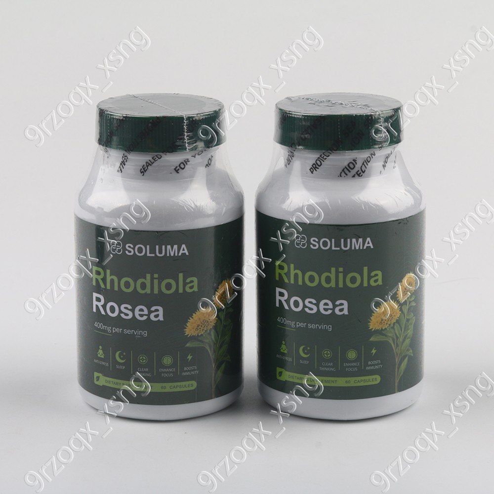 Soluma Rhodiola Rosea, 400mg Per Serving features Bioperine, 60 Capsules 1-3 pac