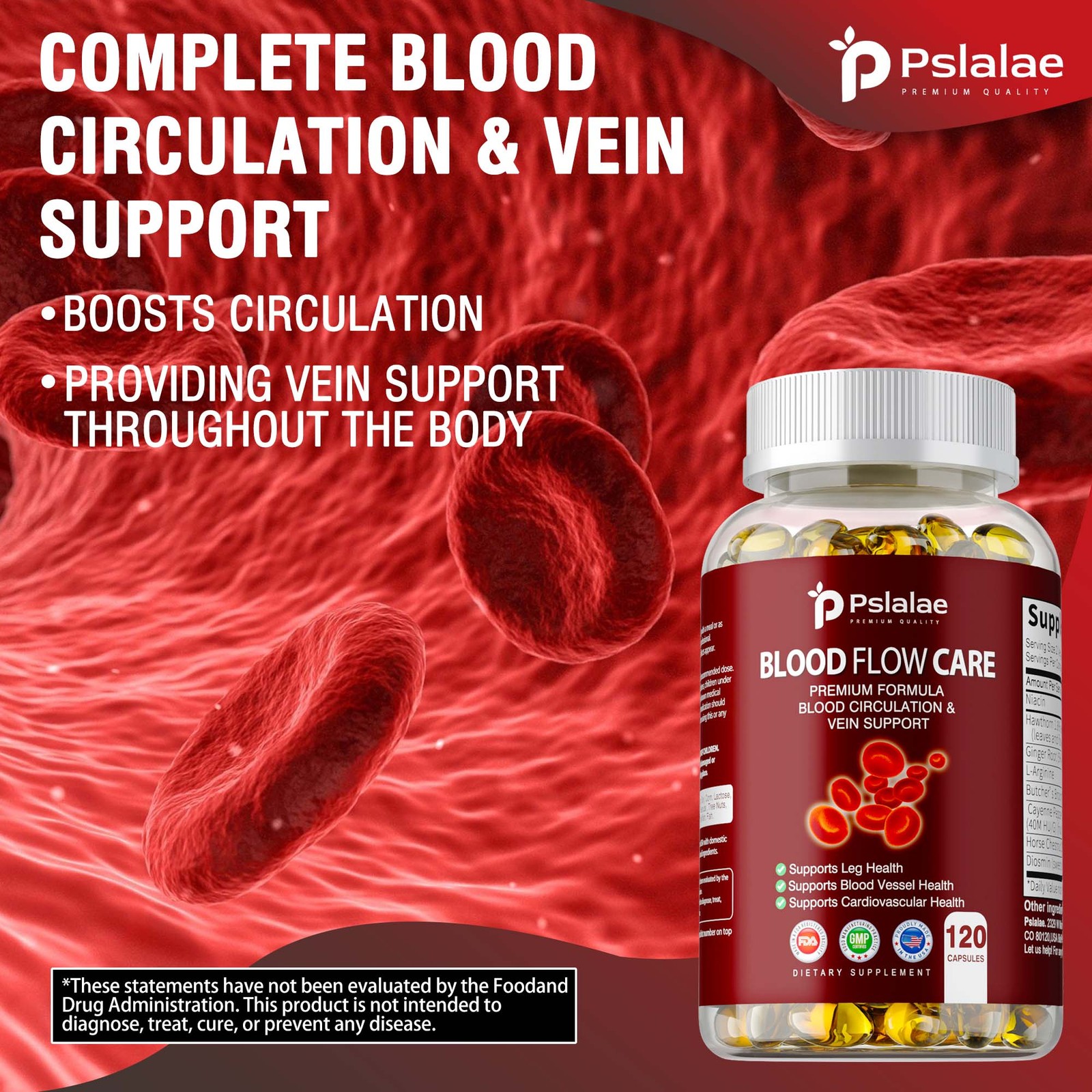 Blood Flow Care – Hawthorn, Ginger, Cayenne Pepper – Aids in Healthy Circulation