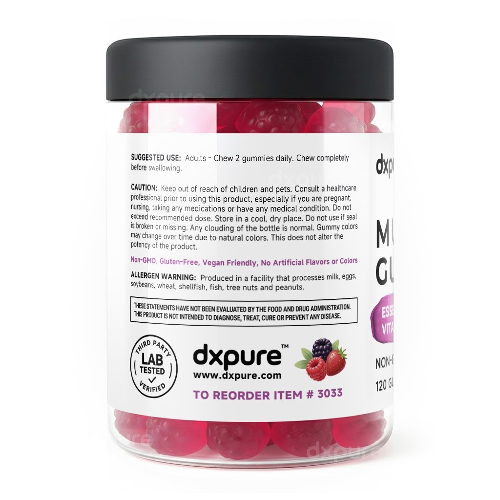 Multivitamin Gummies – 120 Gummies – Essential Vitamins Adults Extra Strength