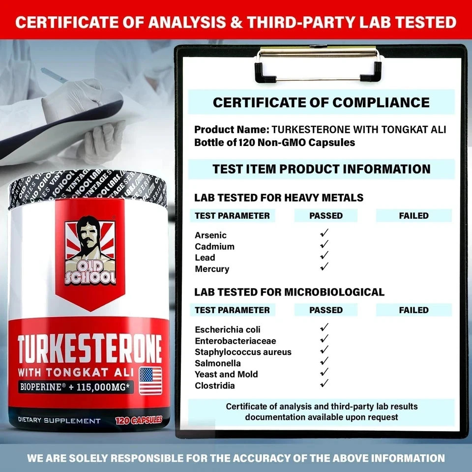 Turkesterone 15,000mg [Max Potency] + BioPerine® for High Absorption Formula
