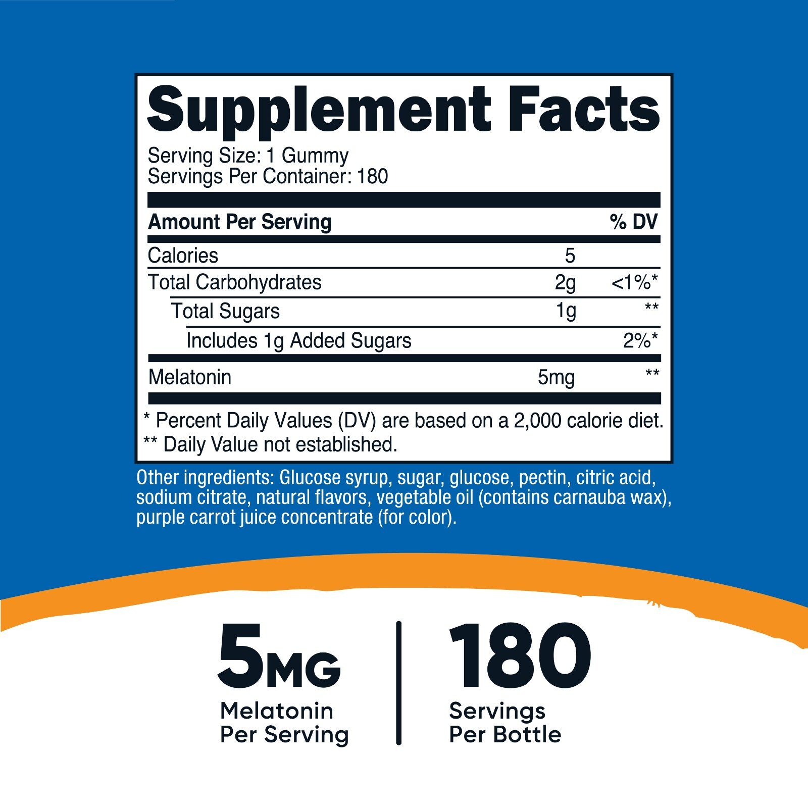 Nutricost Melatonin 5mg, 180 Gummies, Strawberry Flavored – No Corn Syrup
