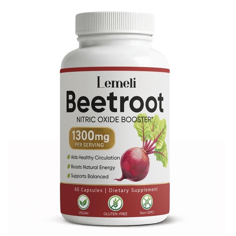 1 PACK Lemeli Beetroot – 1300mg, Lemeli Beet Root Supplement 60 Capsules