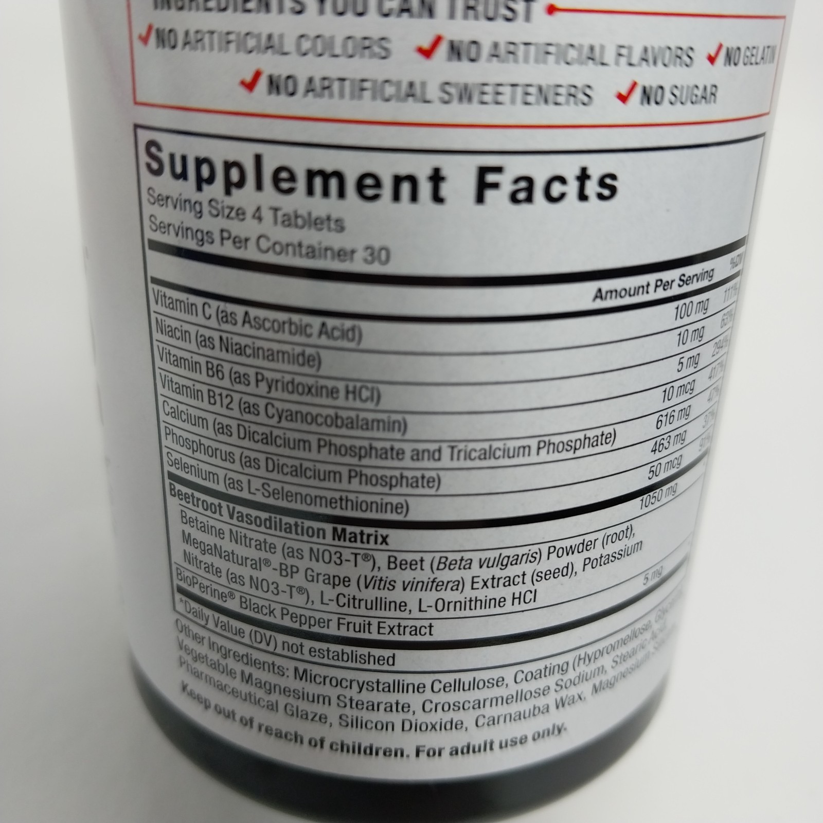 Total Beets Circulation Superfood Beet Root with Blood Pressure Support 120ct