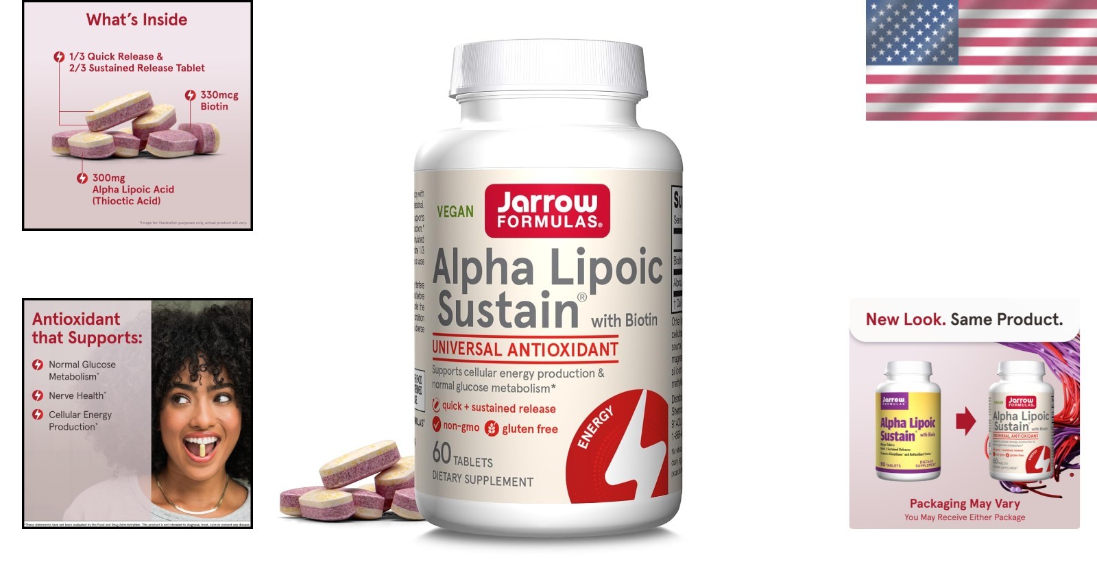 60-Count Alpha Lipoic Sustain 300 mg – Energy-Building Antioxidant Tablets