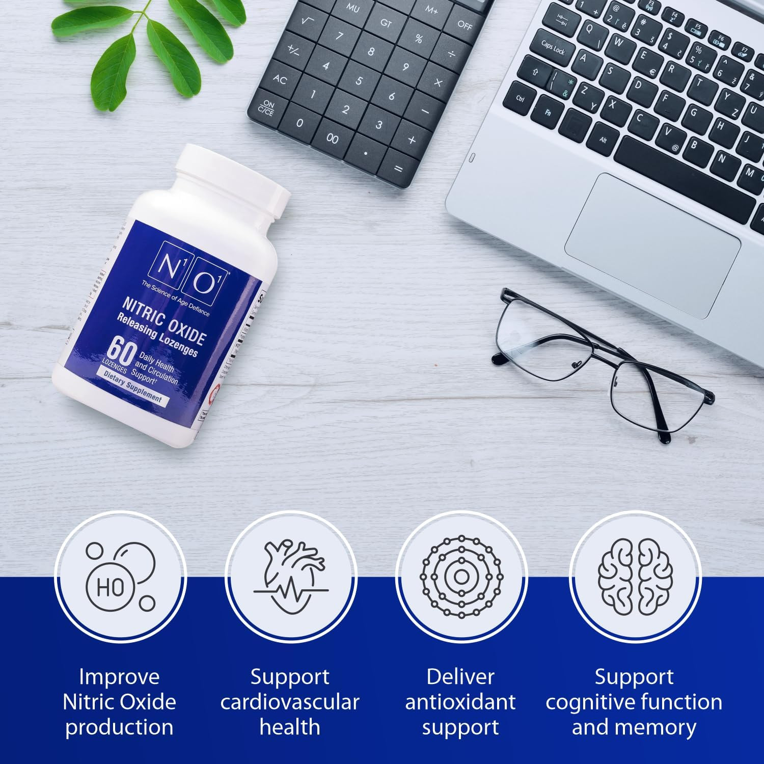 Terry Naturally Nitric Oxide Lozenges for Heart Health Support Dietary Supplemen