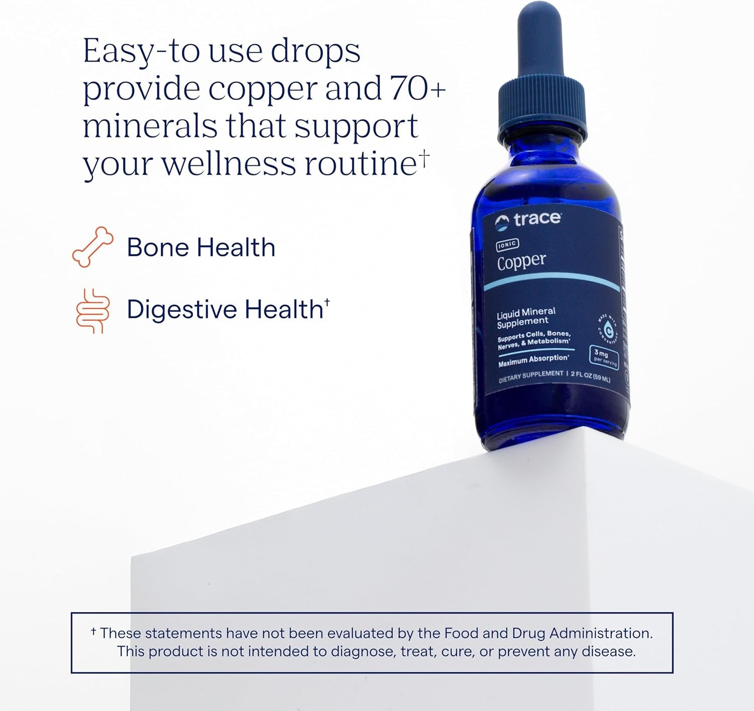 Trace Minerals Ionic Copper – Liquid Copper Supplement for Blood Health – Suppor