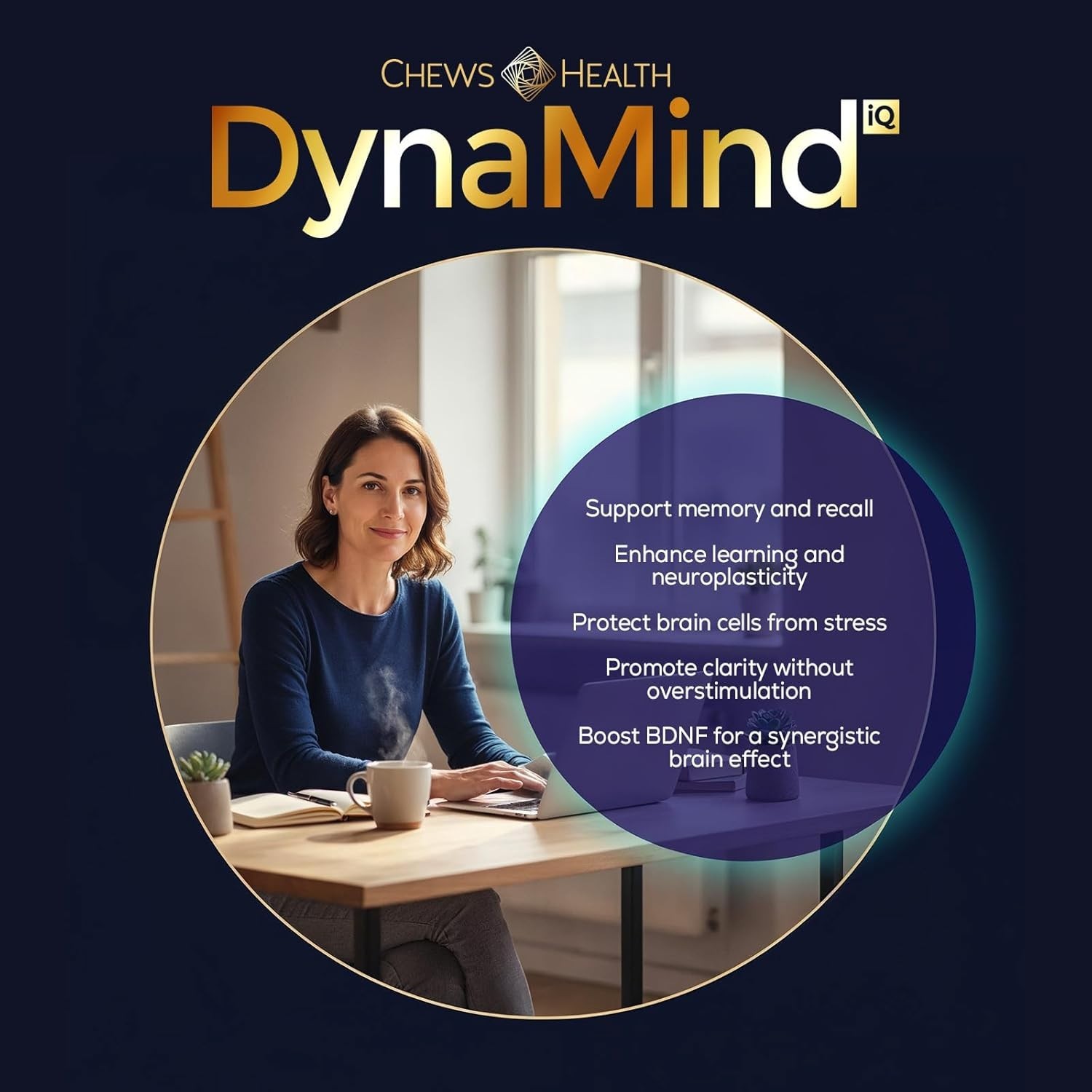 DynaMind iQ Chews Brain Supplement for Memory and Focus, 30 Count (Pack of 1)