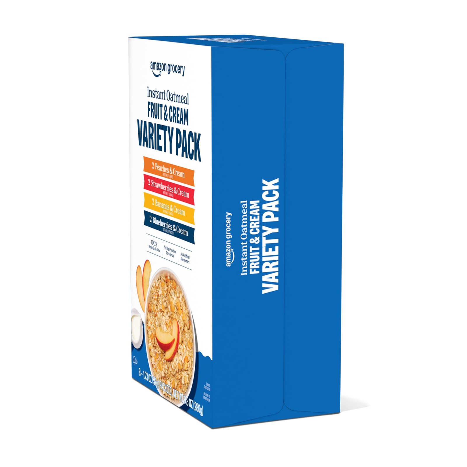 Amazon Grocery, Instant Oatmeal, Fruit & Cream Variety 9.8 Ounce (Pack of 1)