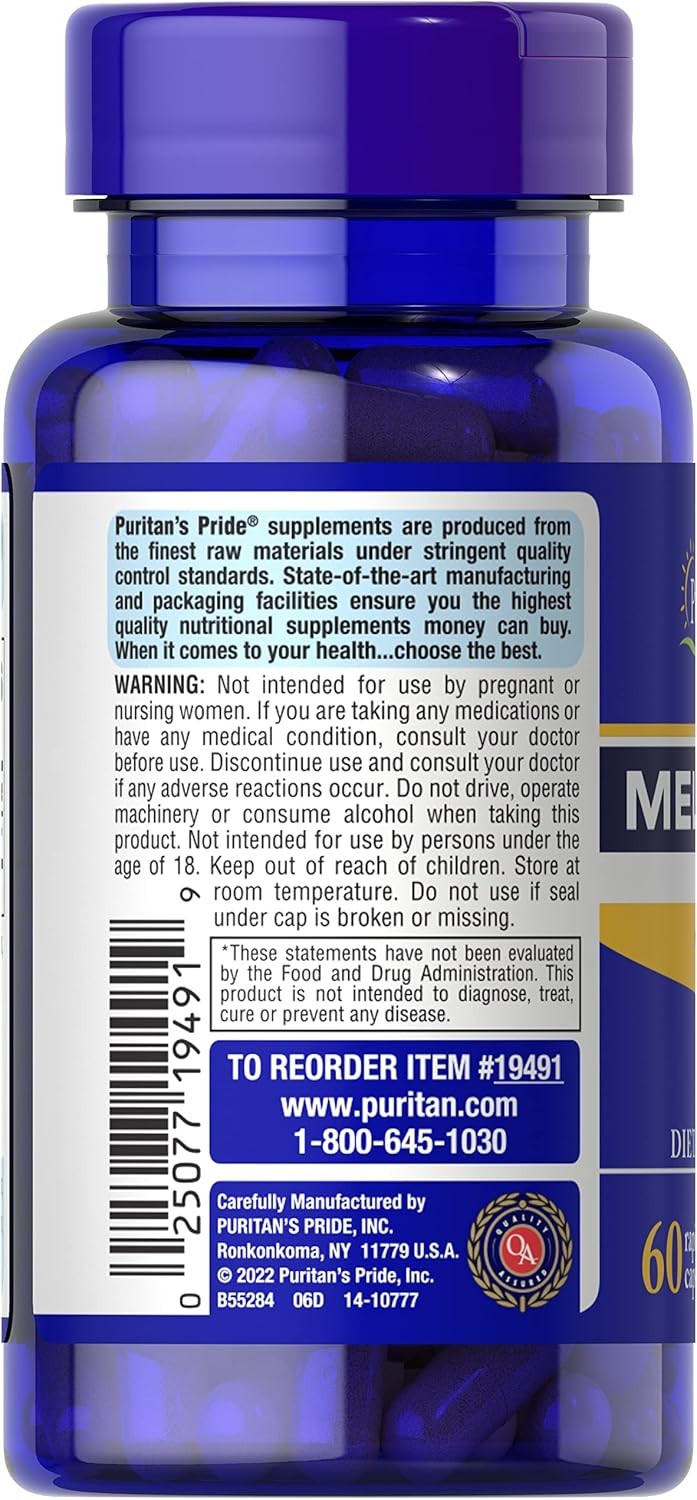 Puritan’s Pride Super Strength Melatonin 10mg Rapid 60 Count (Pack of 3)
