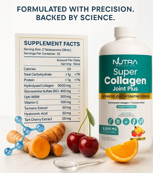 Nutra Botanics Super Collagen Joint Plus Liquid 32 Oz