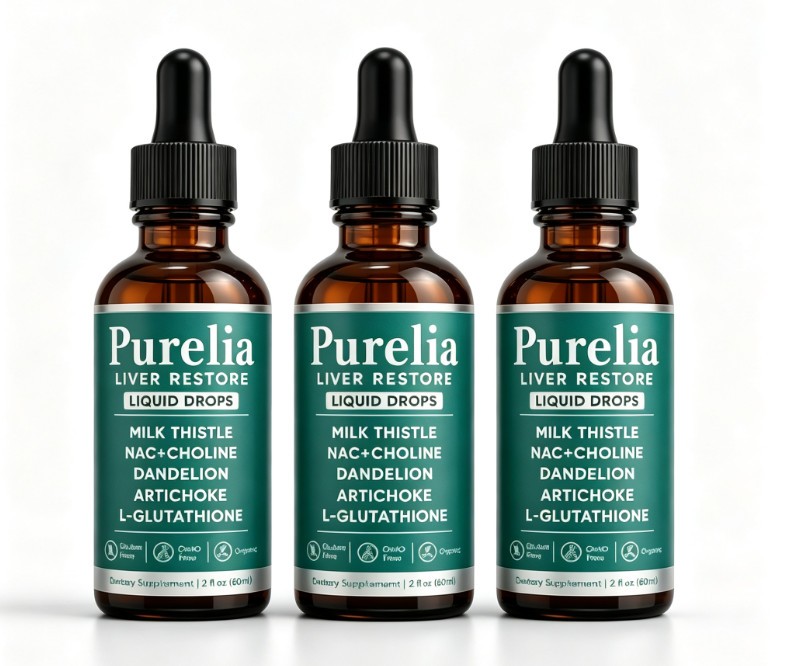Purelia Liver Restore Drops – Complete Liver Detox Support Supplement 60ml 1-5x