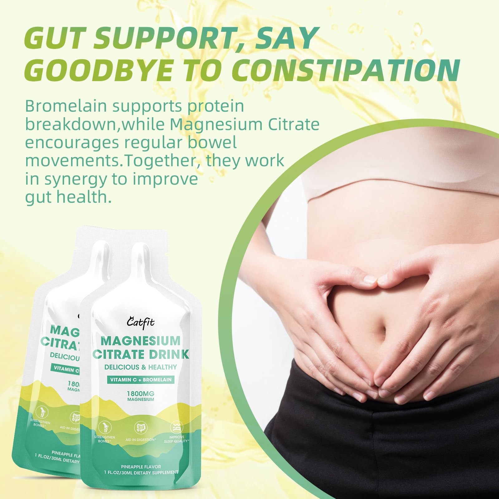 Magnesium Citrate Liquid Supplement,Magnesium Drink/Oral 1 Count (Pack of 30)