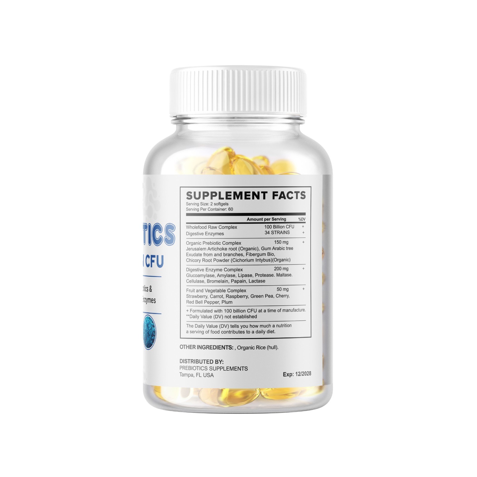 3 x Raw Probiotics 100 Billion CFU Potency Digestive Immune Health 360 Capsules