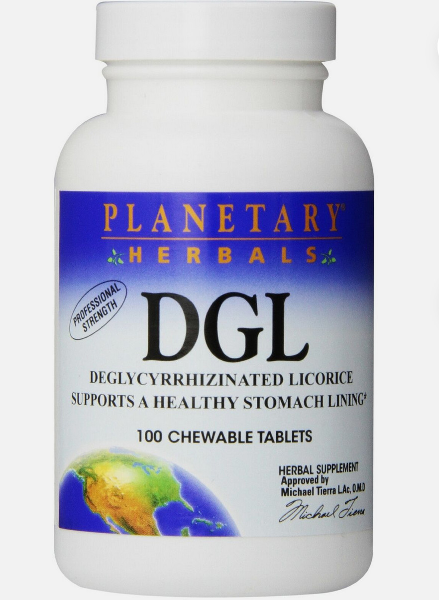 Planetary Herbals DGL Licorice Tablets, 100 Count 100 Count (Pack of 1)