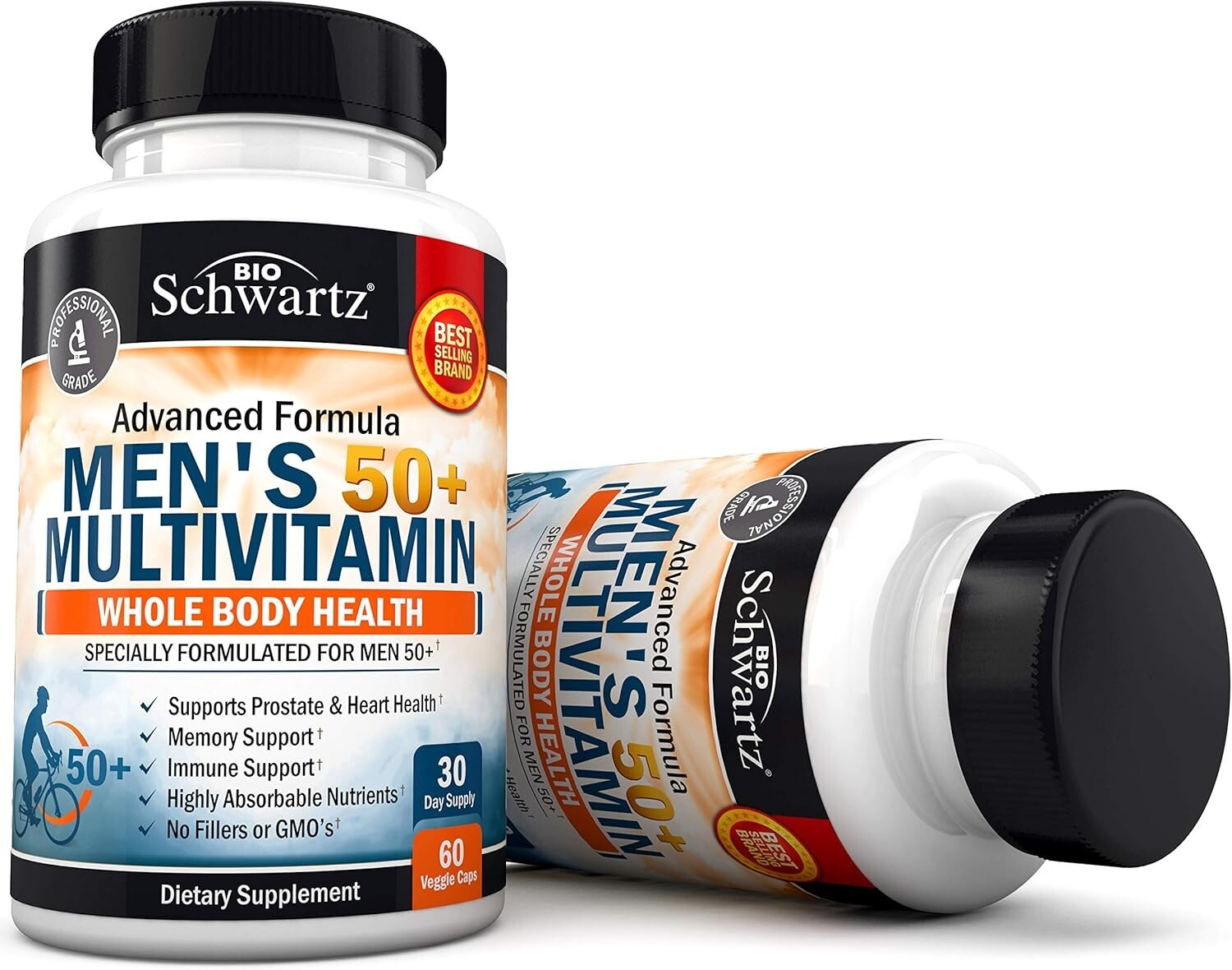 Once Daily Multivitamin for Men 50 & Over Supplement, Heart Health Support 60 Ct
