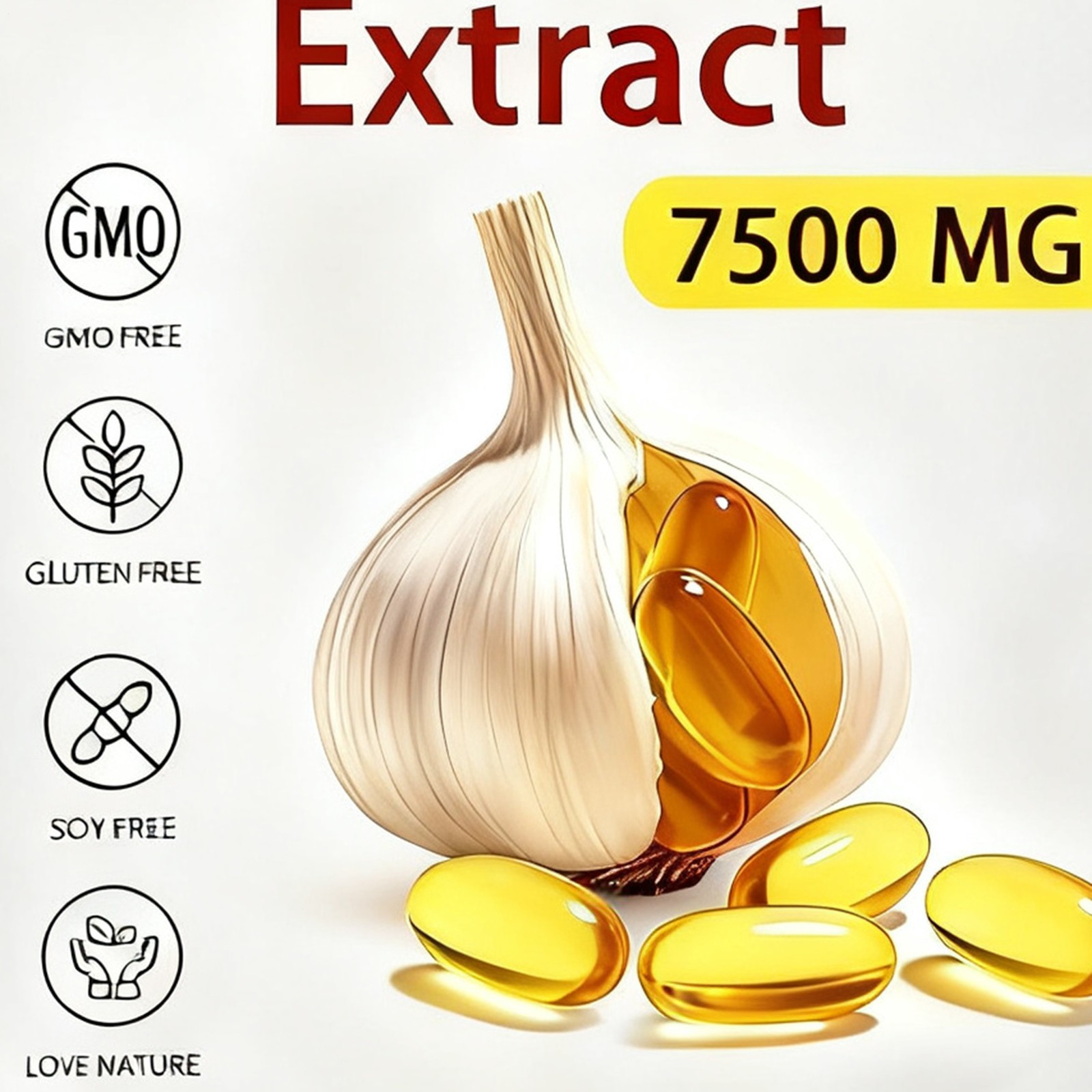 2 PACK Elare Aged Garlic Extract, 300 Softgels, 7500mg Odorless | Heart & Immune