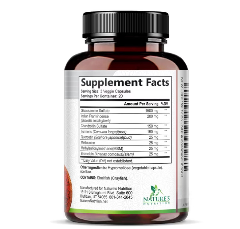 (2 Pack) Glucosamine Chondroitin Turmeric MSM Triple Strength Joint Support 2100