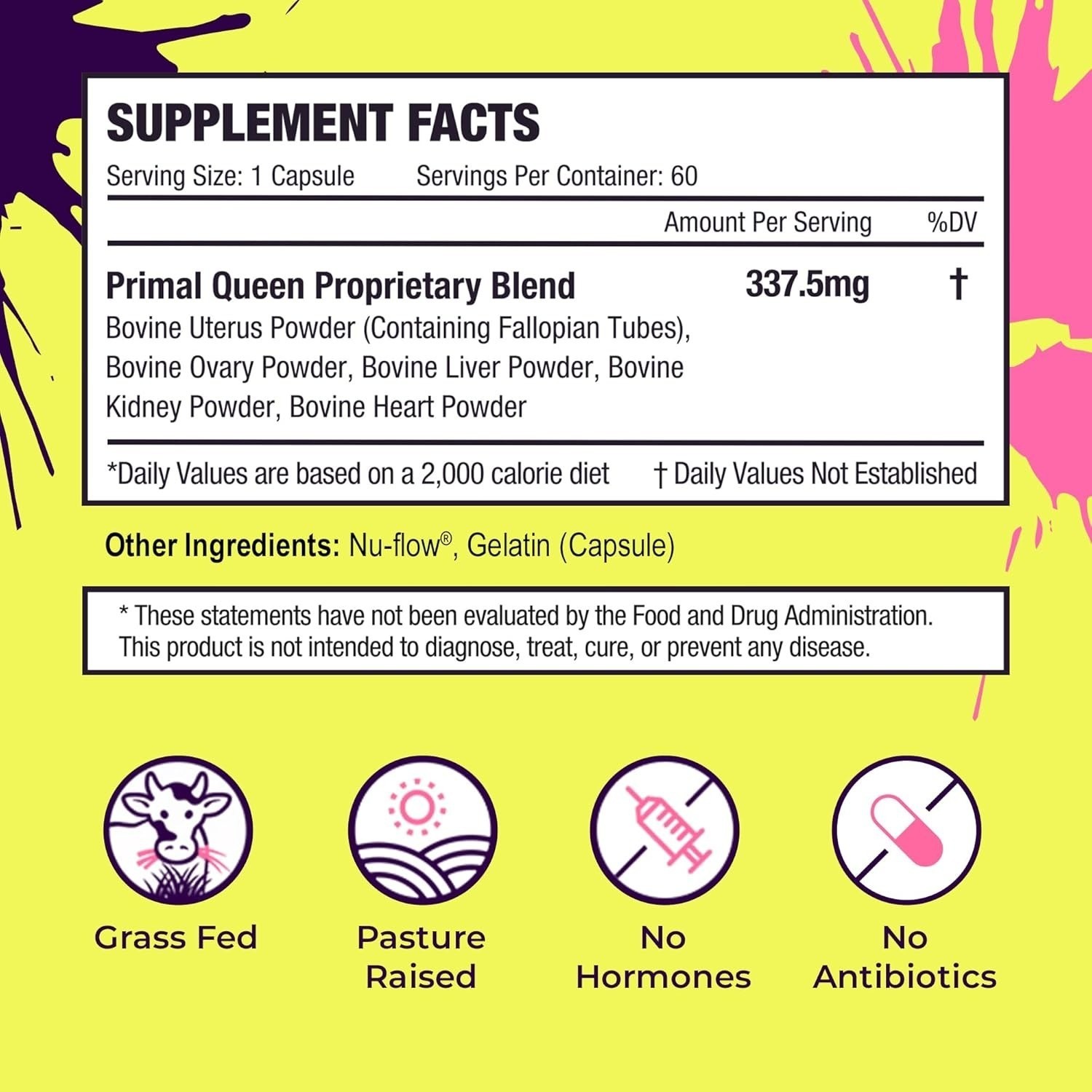 Share Primal Queen Beef Organ Supplement for Women 60ct – 1 MONTH SUPPLY!