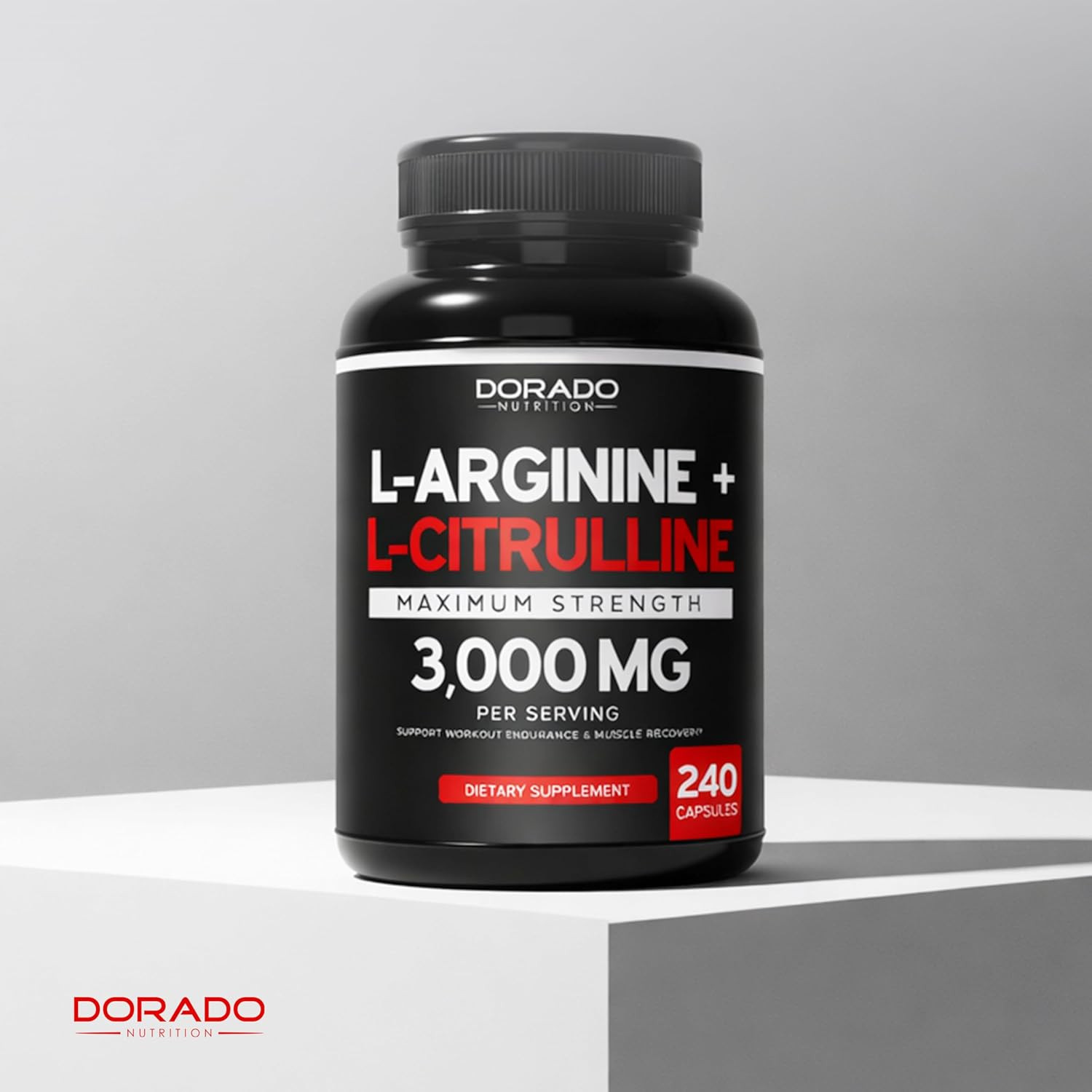 L-Arginine 1000mg L-Citrulline 3000mg 240Caps Amino Acid Non GMO/Gluten Free