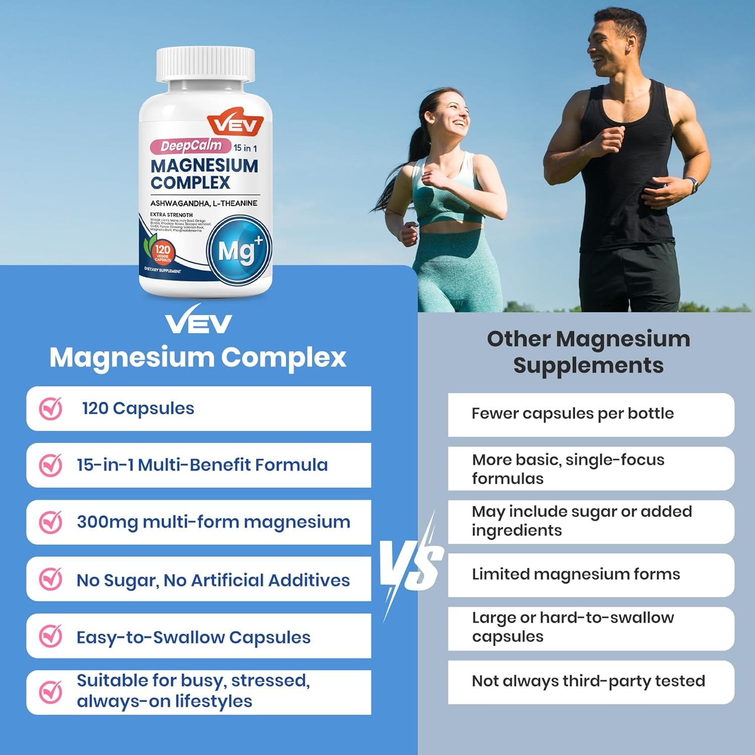 DeepCalm Magnesium Complex for Women ?C 15-in-1 Glycinate & Citrate Capsules