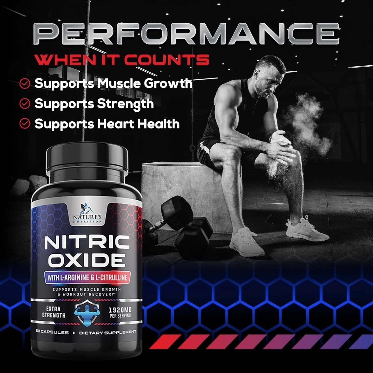 Nitric Oxide Booster Extra Strength – L Arginine 3X Strength Nitric Oxide Suppor