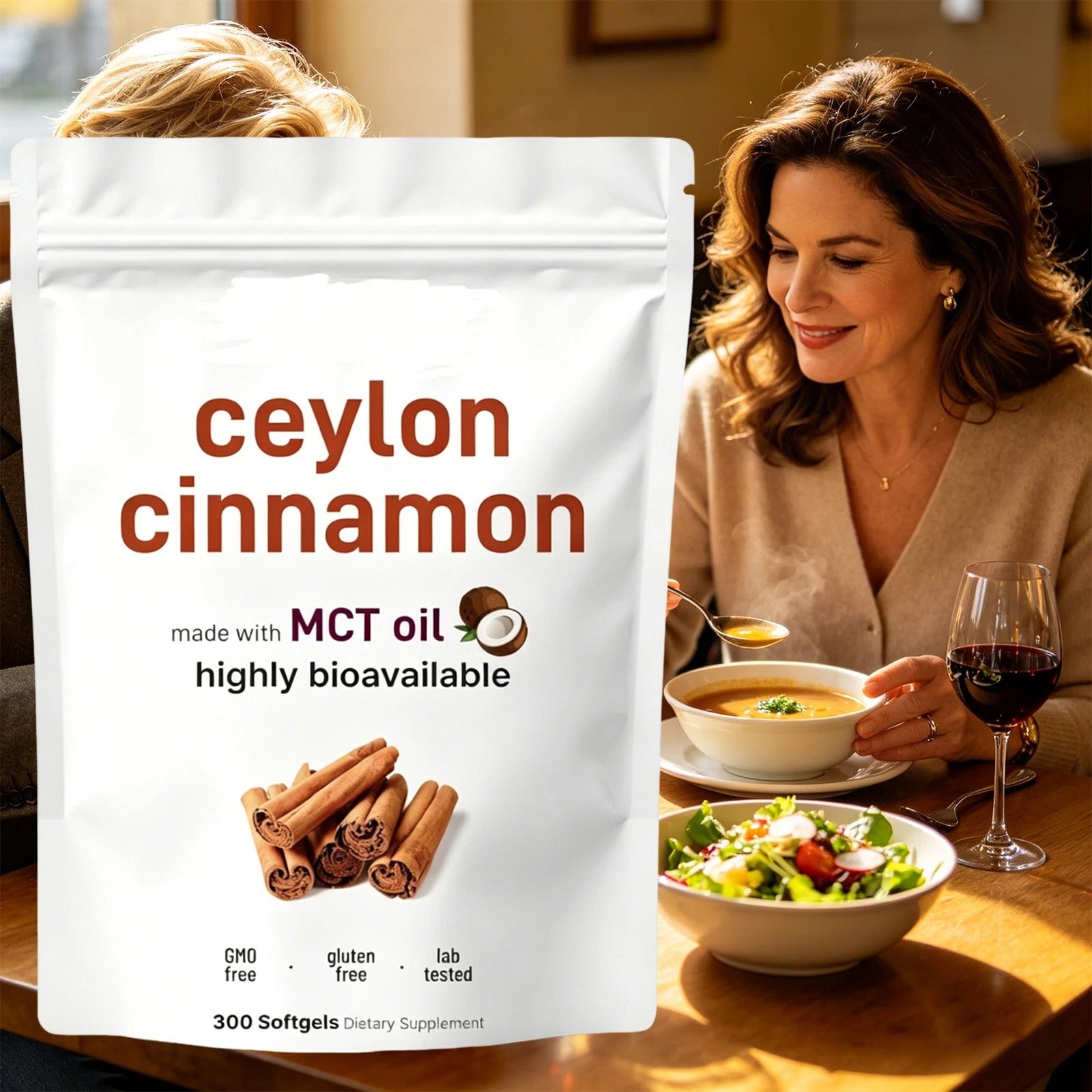 Ceylon Cinnamon 7,200Mg Equivalent | 300 Softgels with MCT Oil | Highly Bioavail