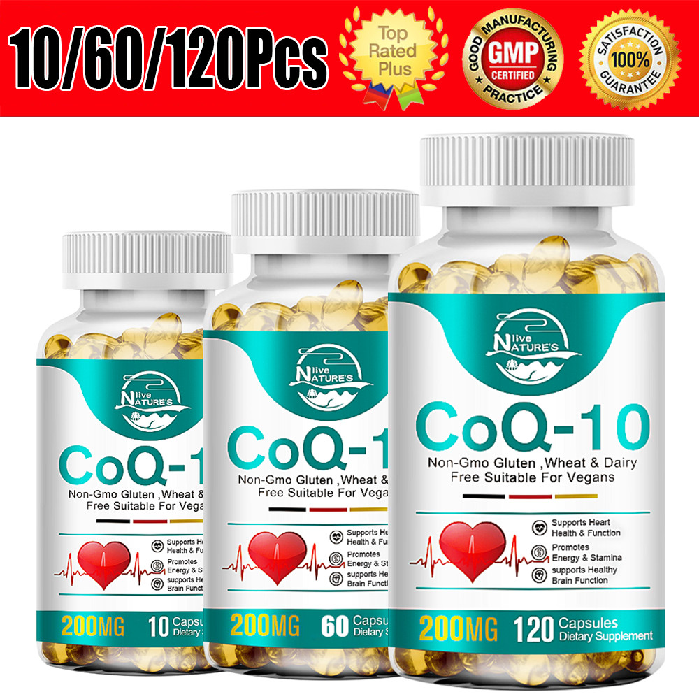 Coenzyme Q-10 200mg Antioxidant, Heart Health Support, Increase Energy & Stamina