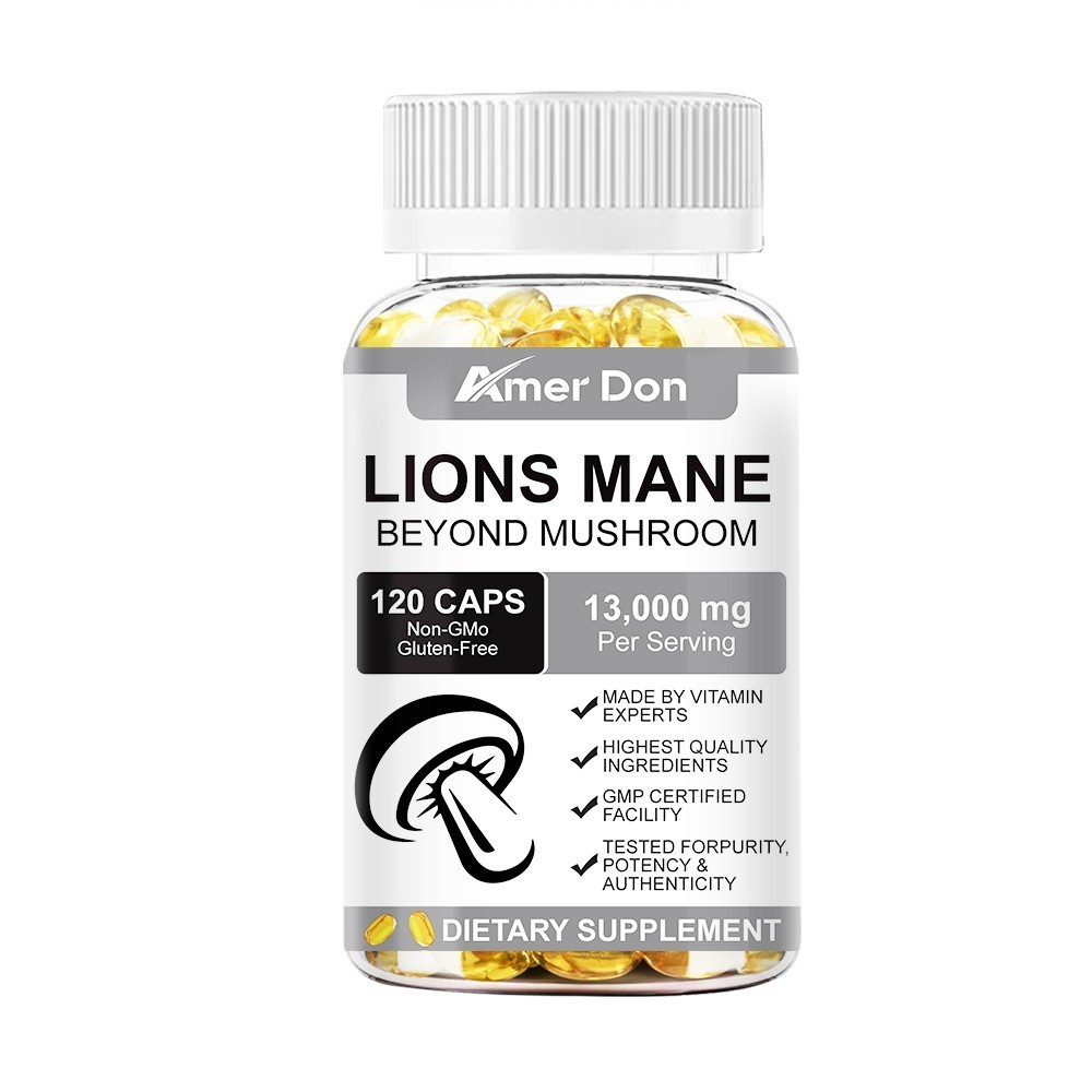 Organic Lion’s Mane Mushroom Softgels 13000 mg – MEMORY, FOCUS, STRESS SUPPORT
