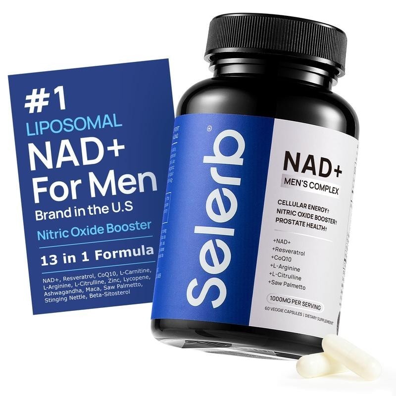 Share Selerb NAD+ Supplement for Men – With Liposomal-NAD+,CoQ10, L-Carnitine, L