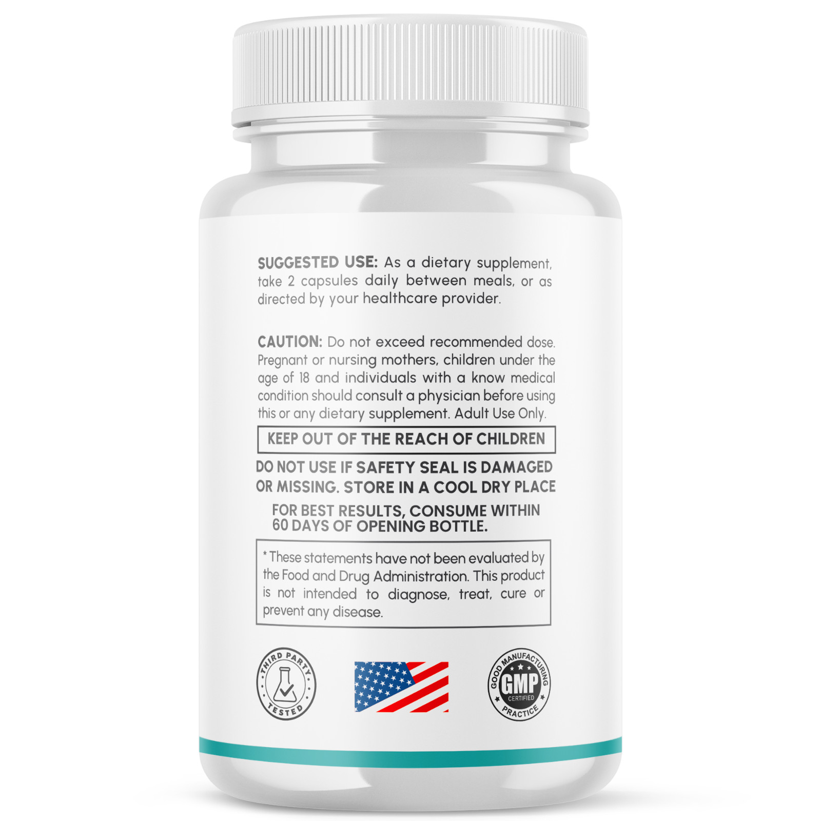 (1 Pack) PureLung Advanced Lung Support Supplement Pure Lung 60 Capsules