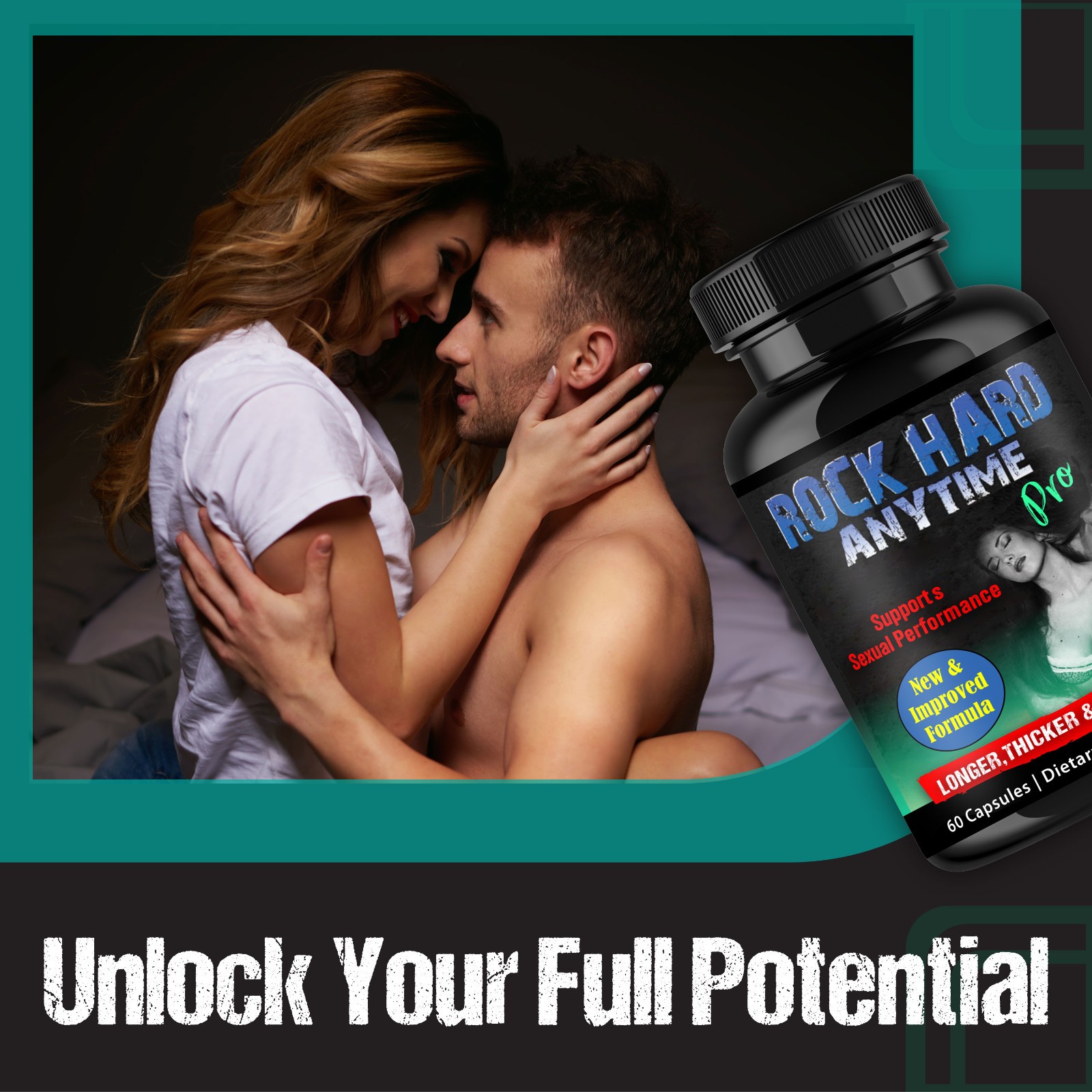 Testosterone Booster, Increase Stamina & Strength, Drive Energy For Male -60 C