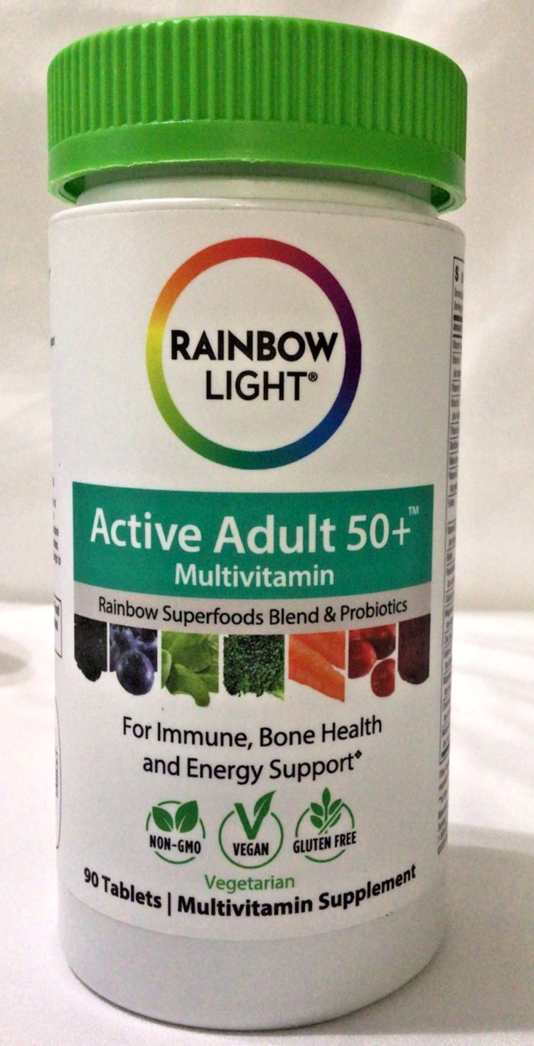 LOT OF 3 Rainbow Light Active Adult 50+ Multivitamin 90 Tablet Per Bottle 12/27