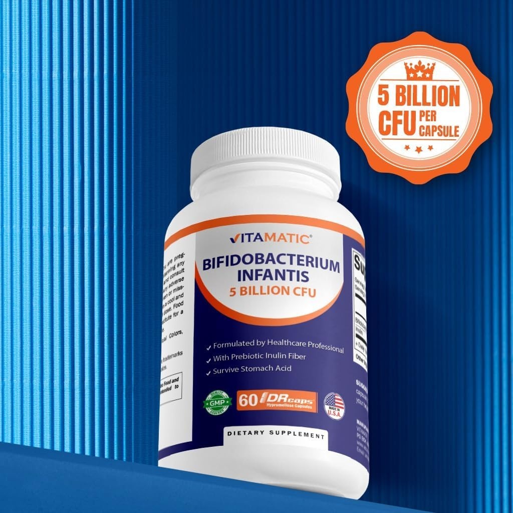 Gut Health Probiotic – 60 Capsules of Bifidobacterium Infantis 5 Billion CFU