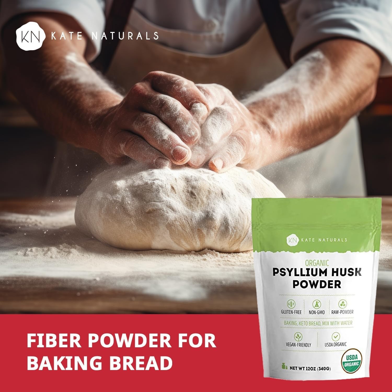 Organic Psyllium Husk Powder – Gluten-Free, Keto-Friendly Fiber for Baking & …